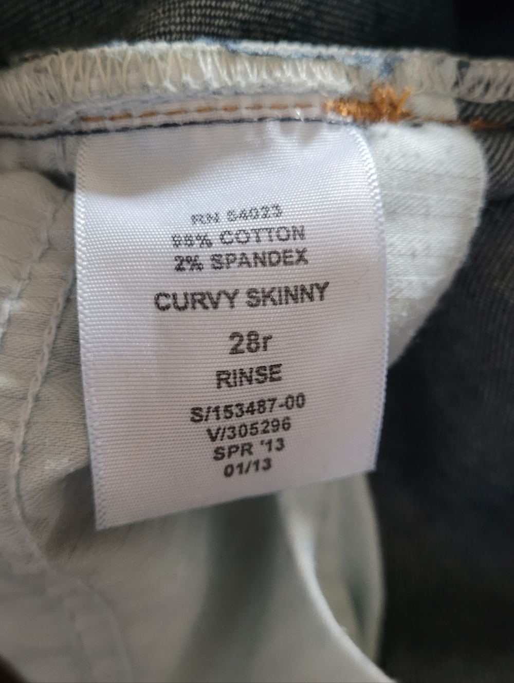 GAP 1969 Curvy Skinny, Women's 28R or Size 6, Dark Blue Jean Wash - Picture 3 of 6